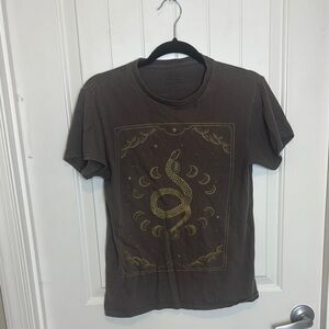 Men's Brown Graphic T-Shirt